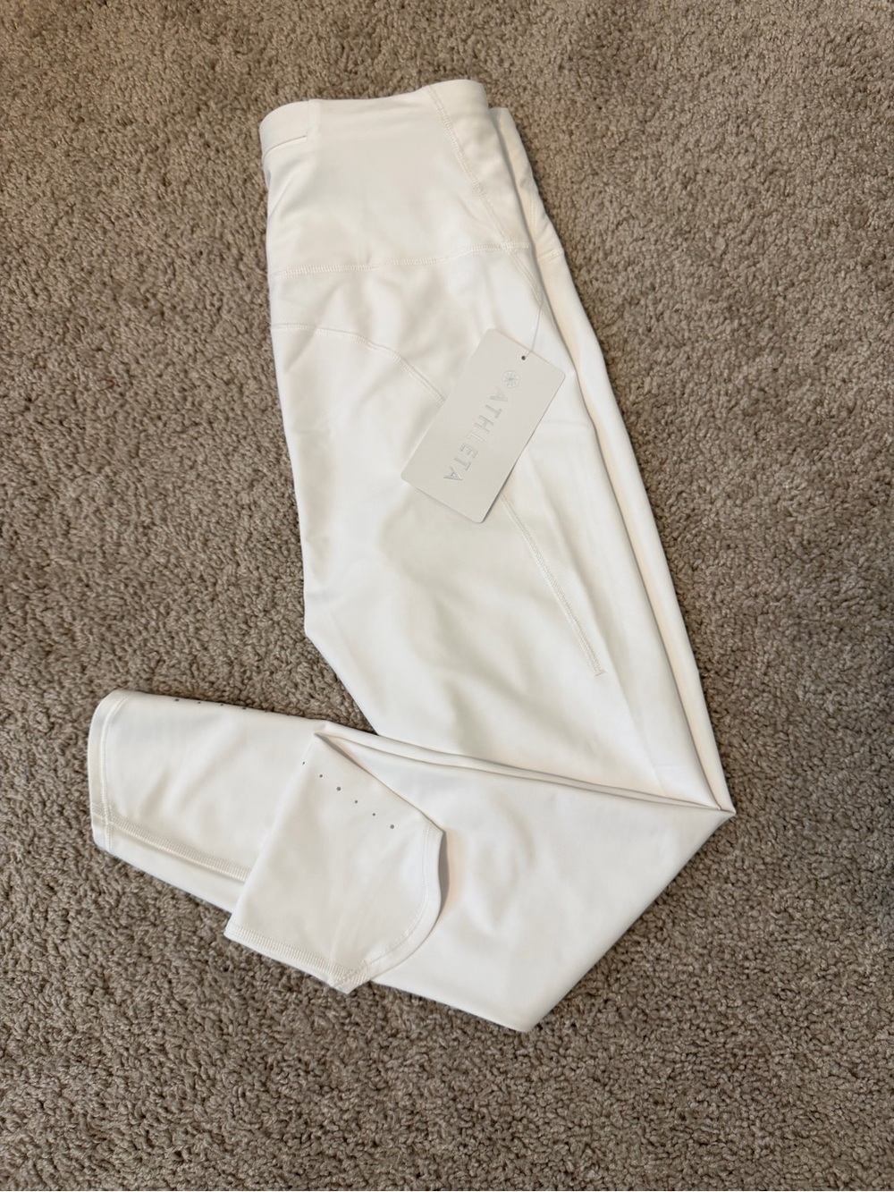 Athleta "7/8 Pacesetter" Leggings, Small! New with tags! (White)
